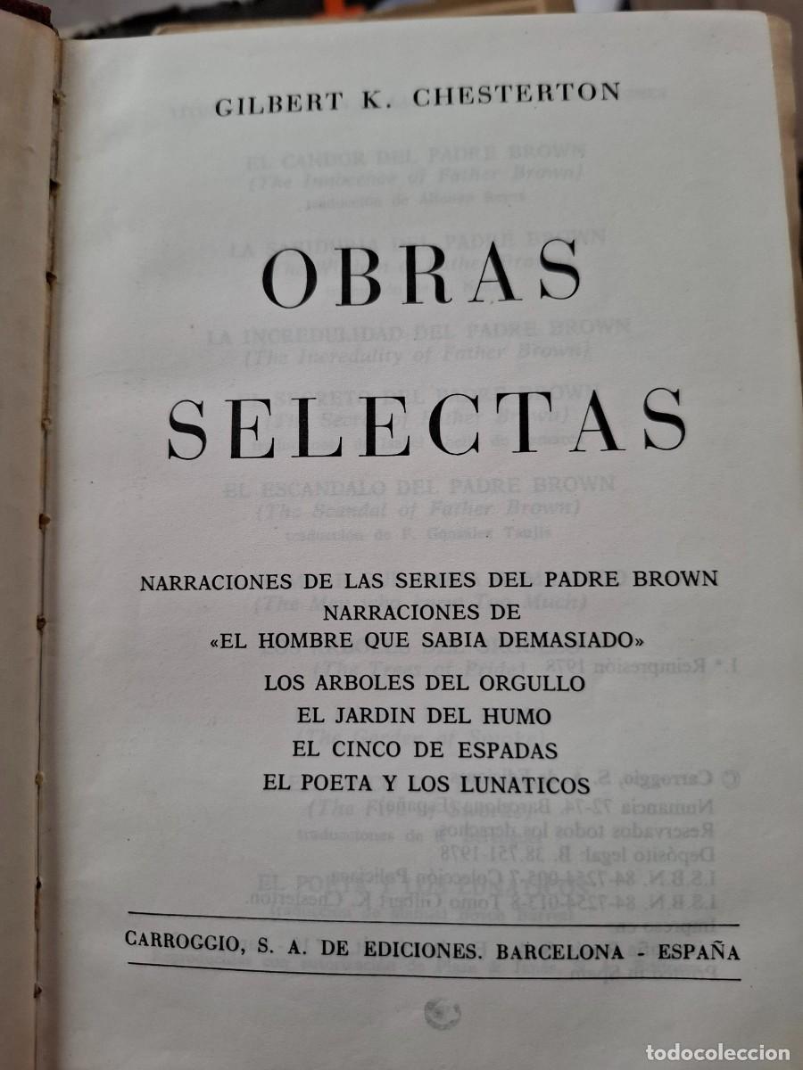 Libros de segunda mano: obras selectas Gilbert G Chesterton - Foto 2