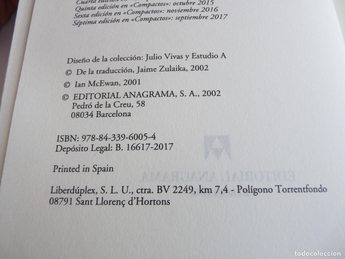 Libros de segunda mano: Expiaci&oacute;n Ian McEwan Ref: 2-422 - Foto 4