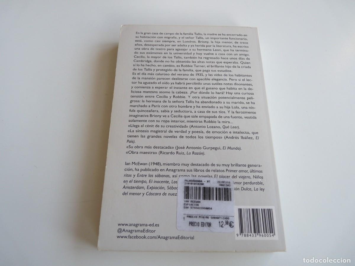 Libros de segunda mano: Expiaci&oacute;n Ian McEwan Ref: 2-422 - Foto 5