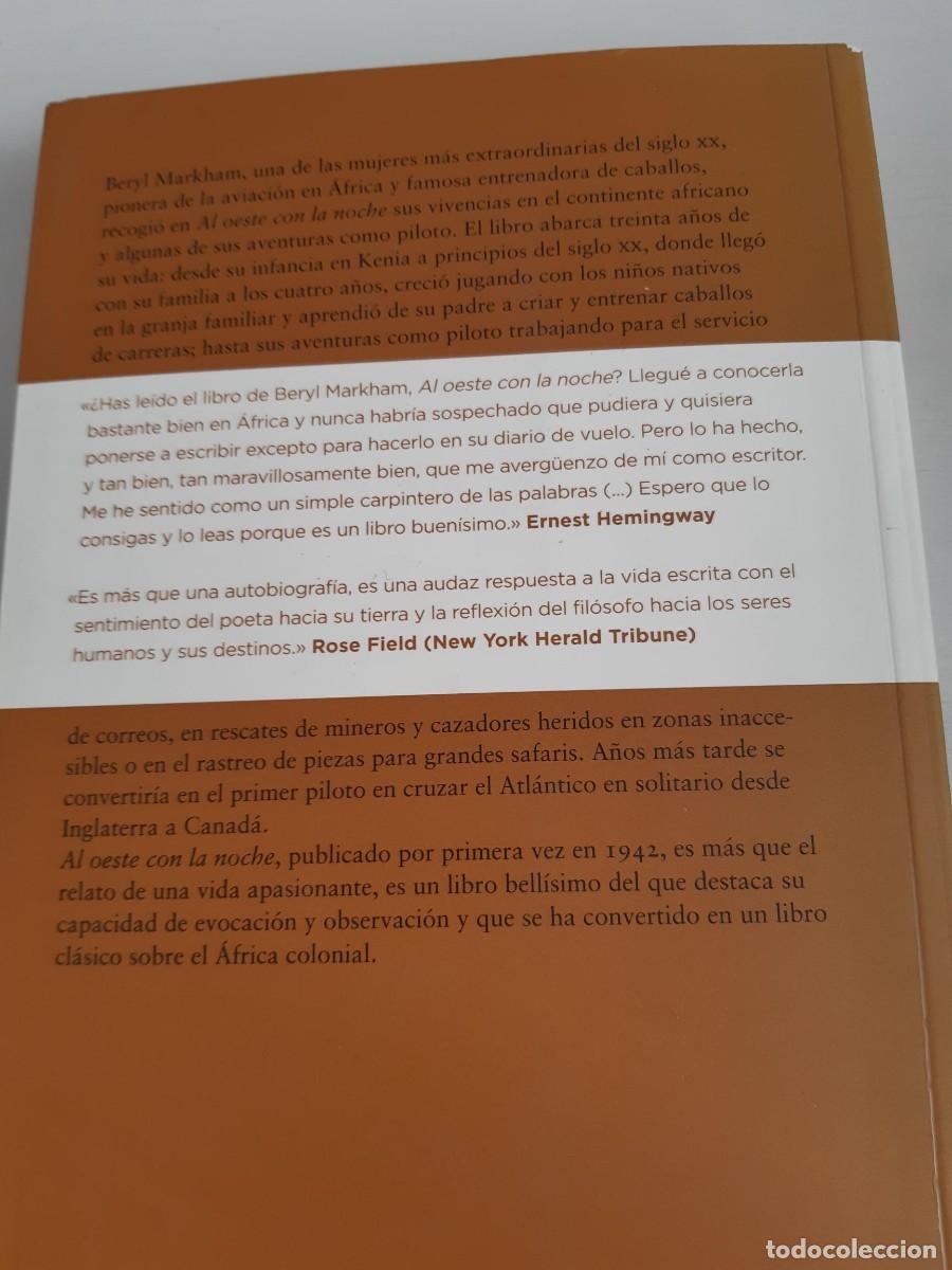 Libros de segunda mano: Al oeste con la noche Beryl Markham - Foto 2