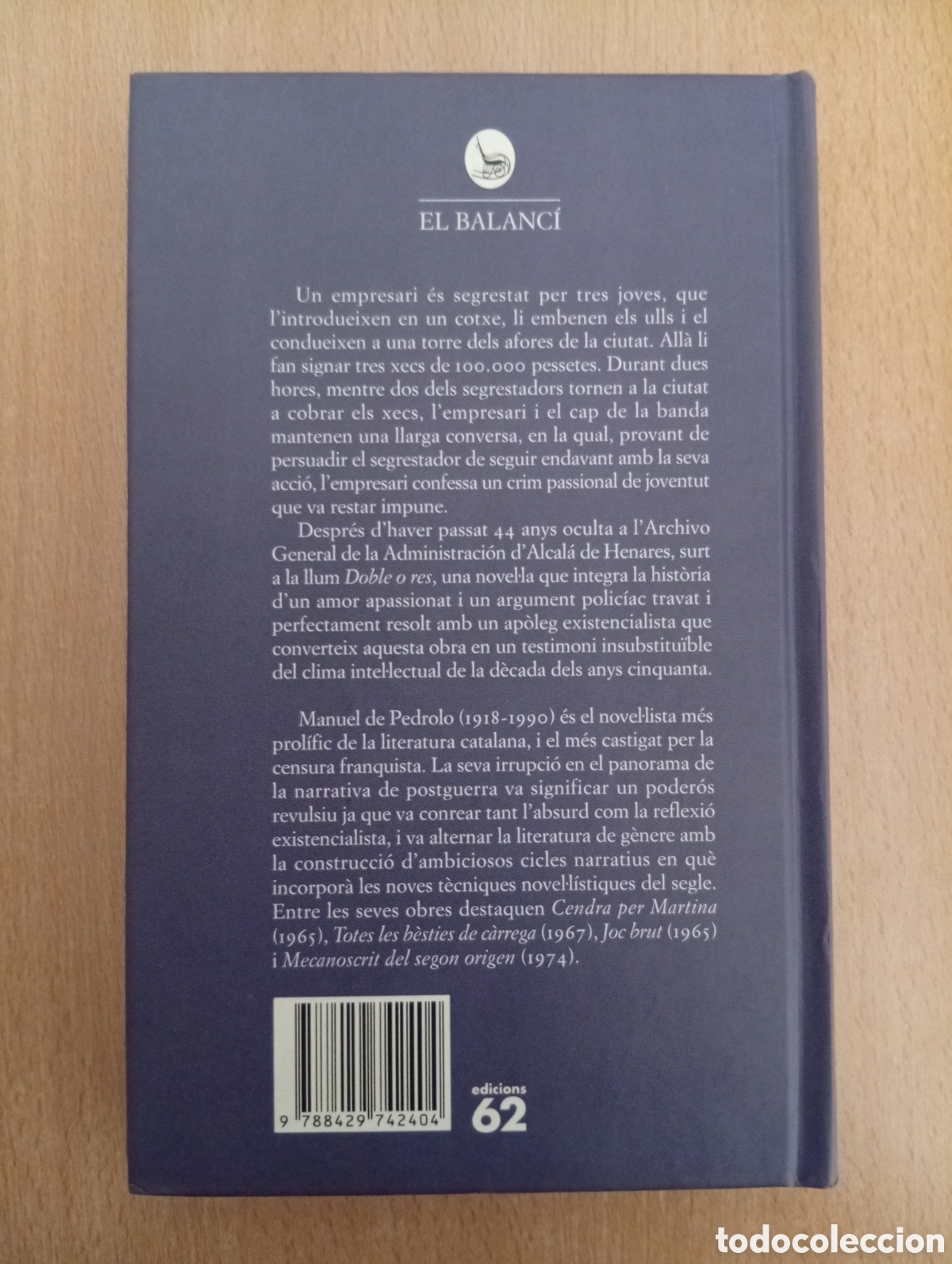 Libros de segunda mano: DOBLE O RES. Manuel de Pedrolo - Foto 2