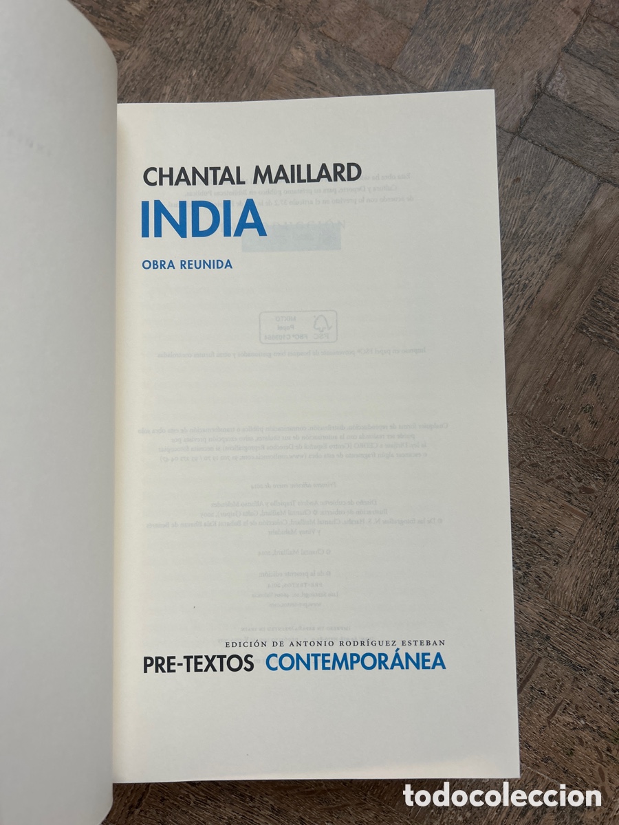 Libros de segunda mano: India - Chantal Maillard - Pretextos (2014) - Foto 2
