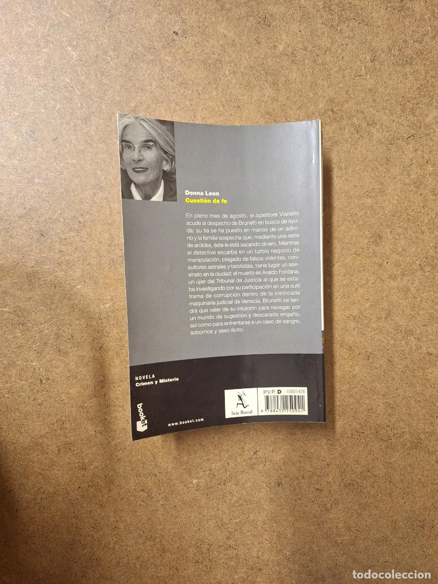 Libros de segunda mano: Cuesti&oacute;n de fe - Donna Leon - Foto 3