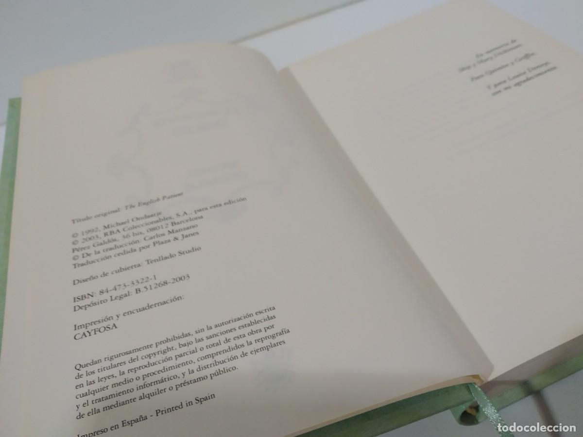 Libros de segunda mano: EL PACIENTE INGL&Eacute;S DE MICHAEL ONDAATJE - Foto 7