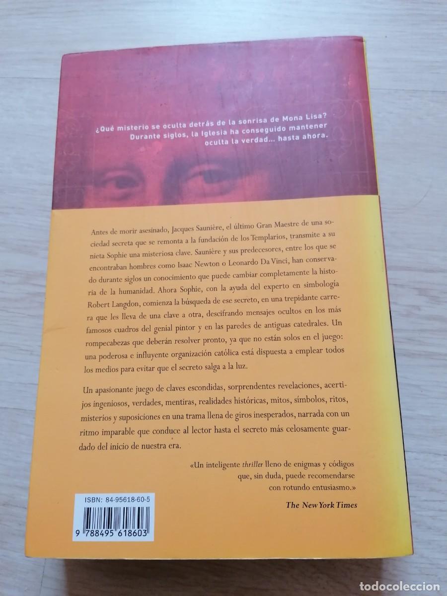 Libros de segunda mano: Libro, D. Brown, El c&oacute;digo Da Vinci, 2004, 558 pag. - Foto 4