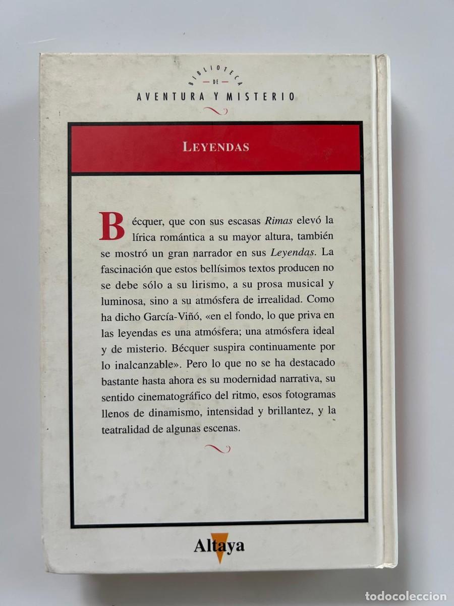 Libros de segunda mano: LEYENDAS GUSTAVO. ADOLFO BECQUER - Foto 2