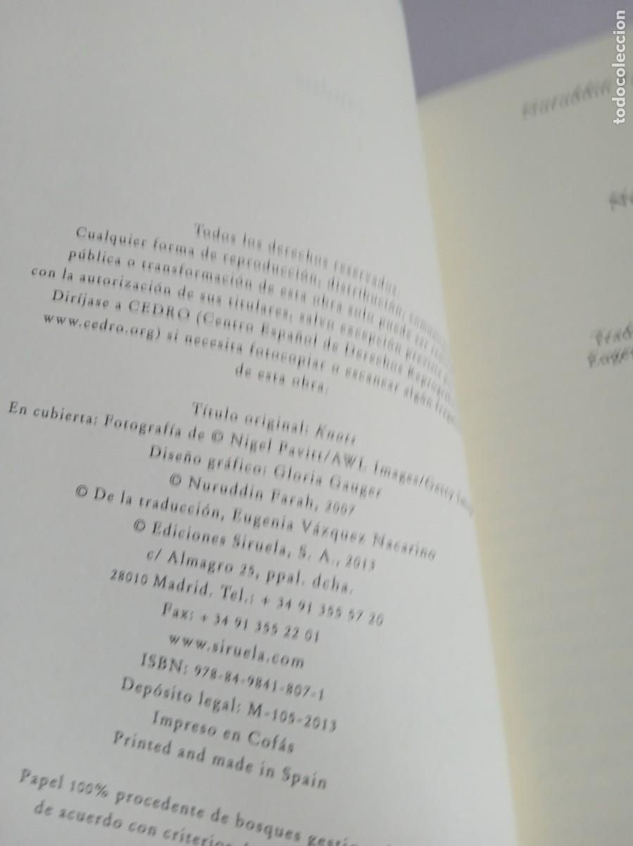Libros de segunda mano: NUDOS Nuruddin Farah - Foto 5