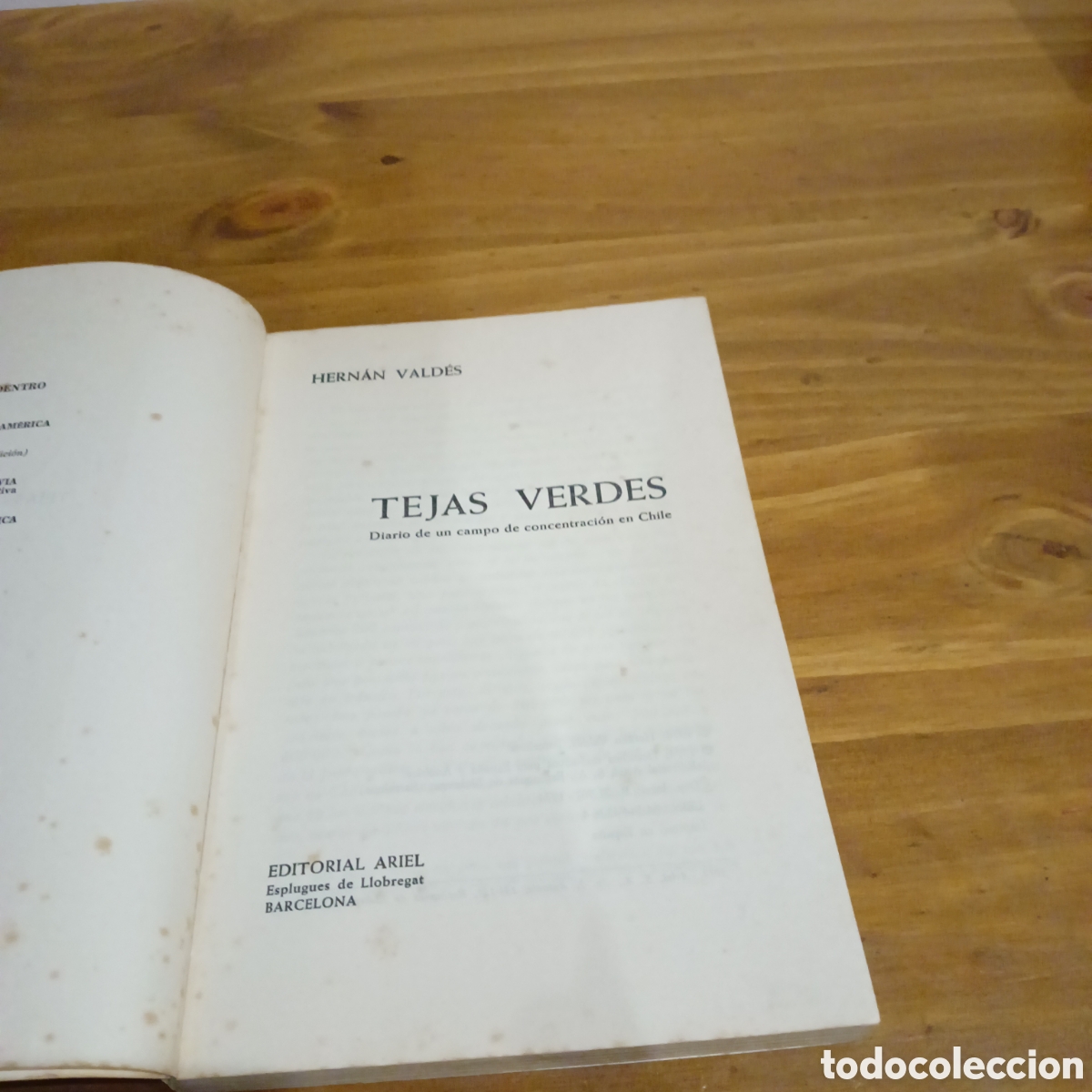 Libros de segunda mano: Tejas verdes. Hernan Vald&eacute;s - Foto 3