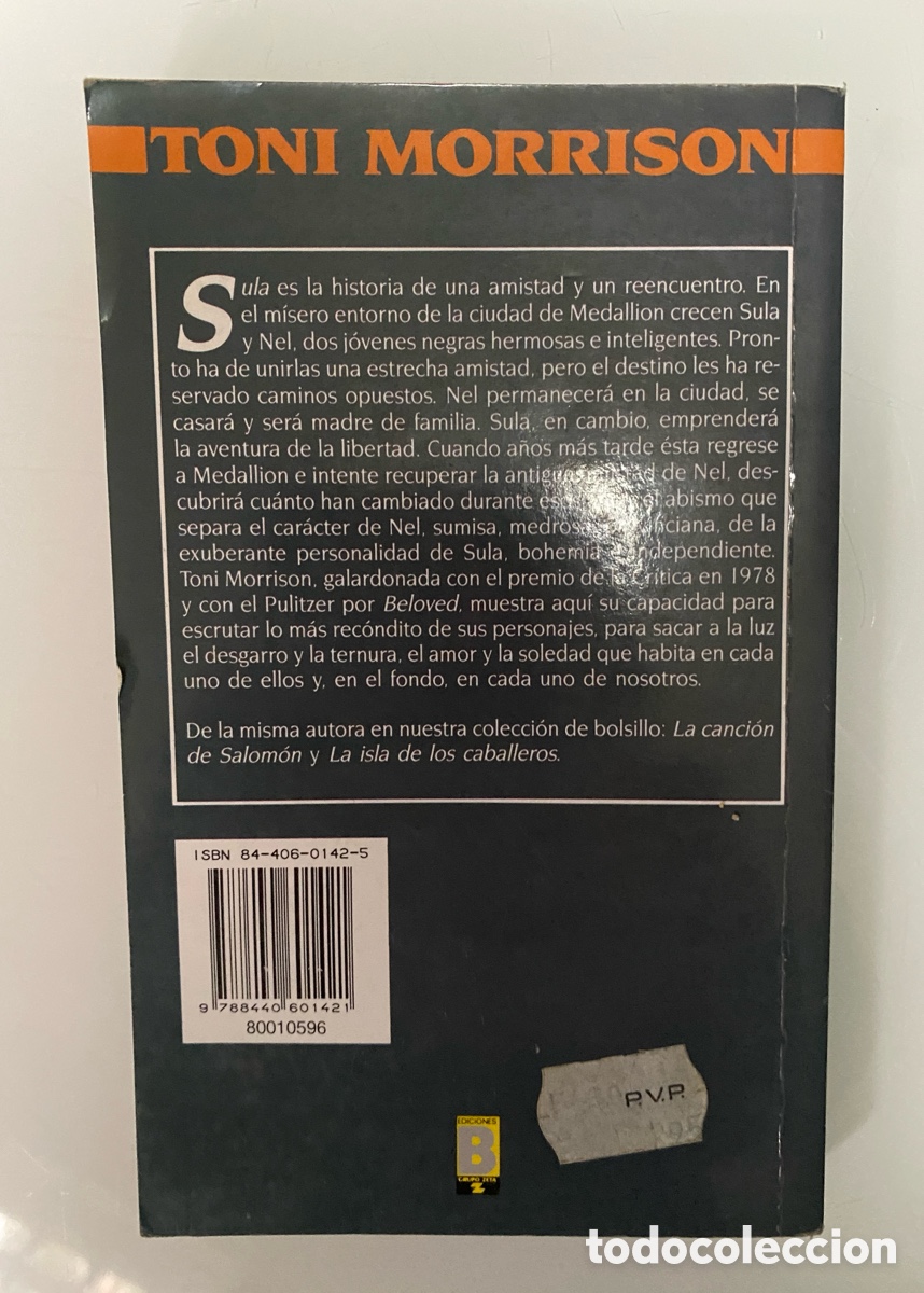 Libros de segunda mano: Sula - MORRISON, Toni - Foto 2