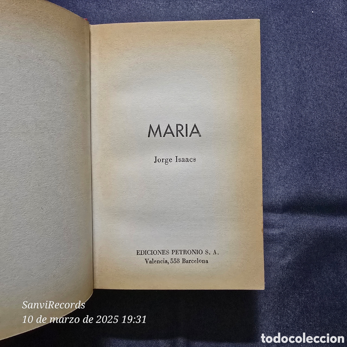 Libros de segunda mano: MARIA (JORGE ISAACS) (PETRONIO) - Foto 2