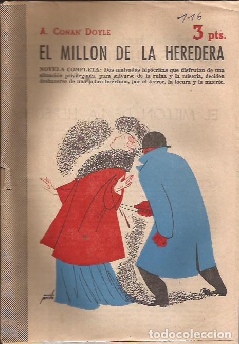 Libros de segunda mano: NOVELA EL MILL&Oacute;N DE LA HEREDERA ARTHUR CONAN DOYLE - Foto 1