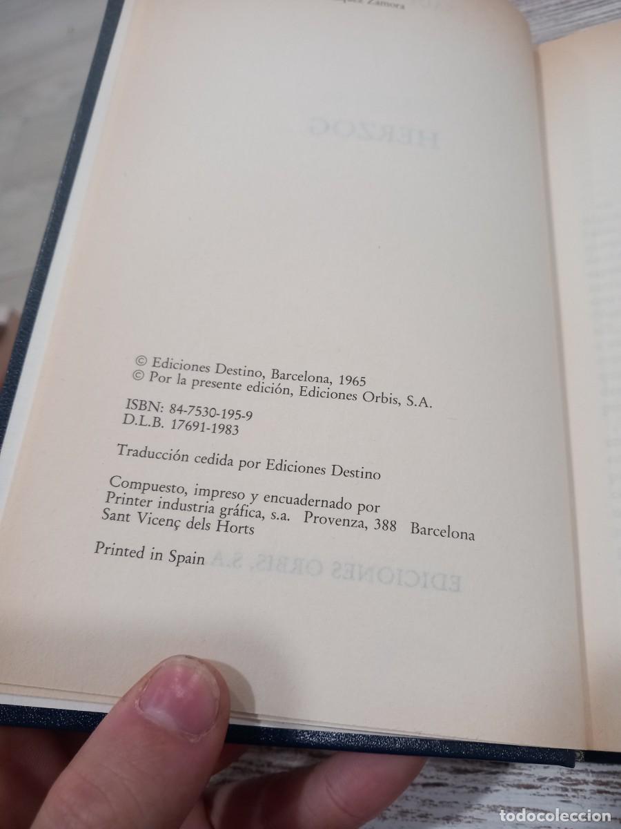 Libros de segunda mano: Libro 28 Orbis Herzog | Saul Bellow | 1983 - Foto 3