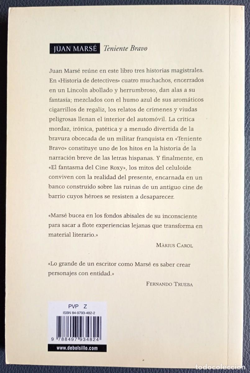 Libros de segunda mano: Juan Mars&eacute; . Teniente Bravo - Foto 2