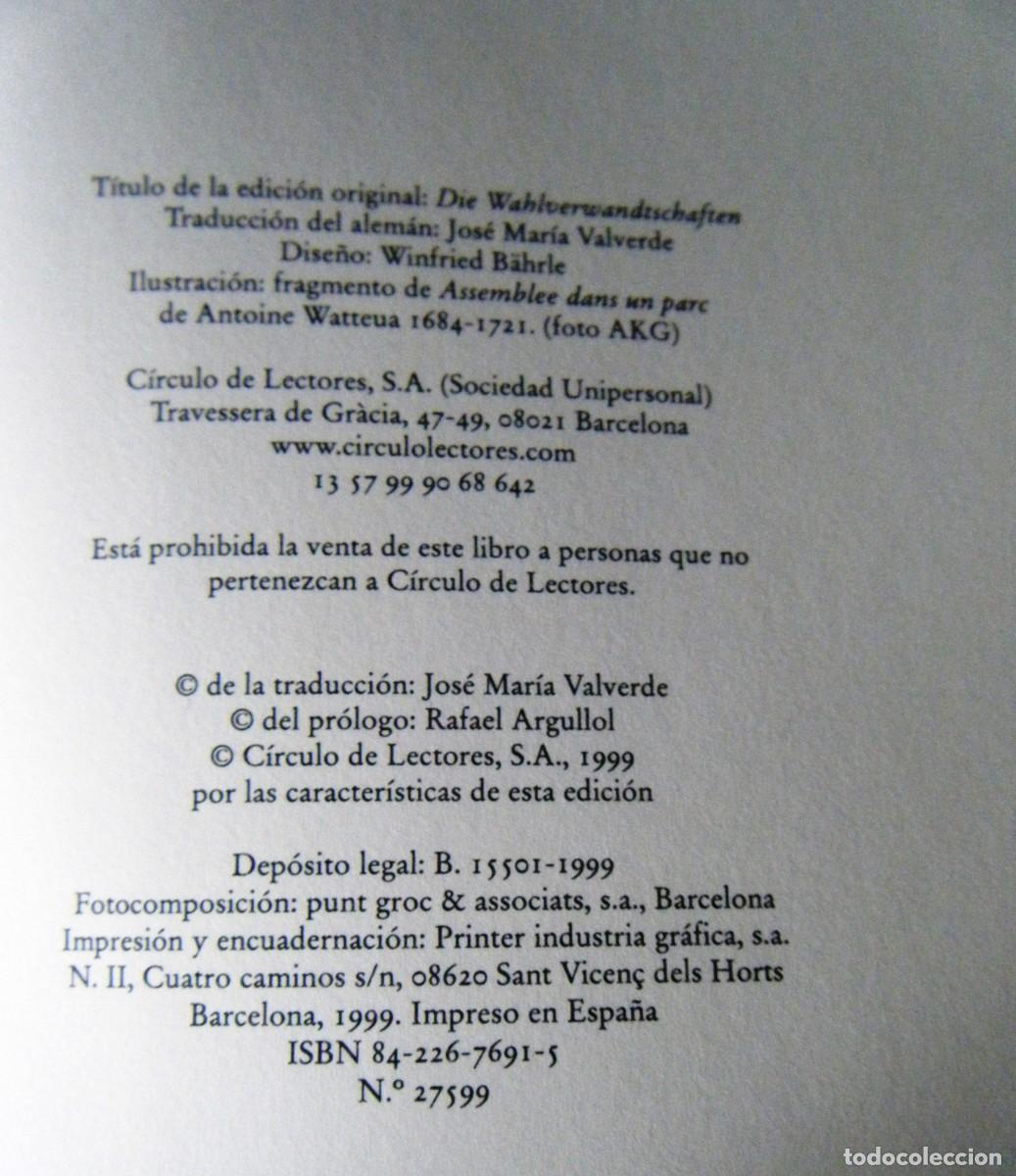 Libros de segunda mano: Goethe &ndash; Las afinidades selectivas - Foto 4
