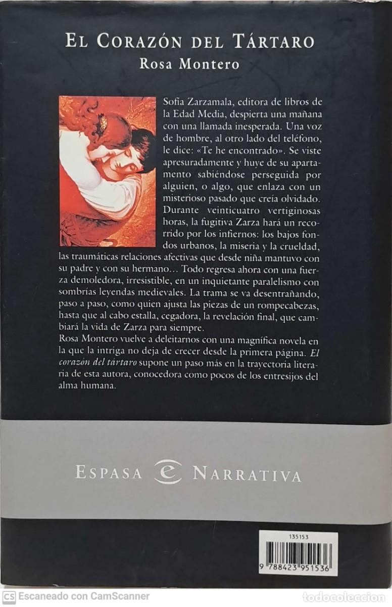 Libros de segunda mano: El coraz&oacute;n del t&aacute;rtaro - Rosa Montero - Foto 2