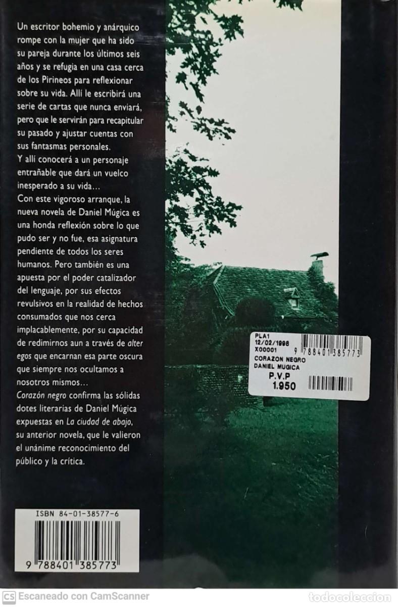 Libros de segunda mano: Coraz&oacute;n negro - Daniel M&uacute;gica - Foto 2