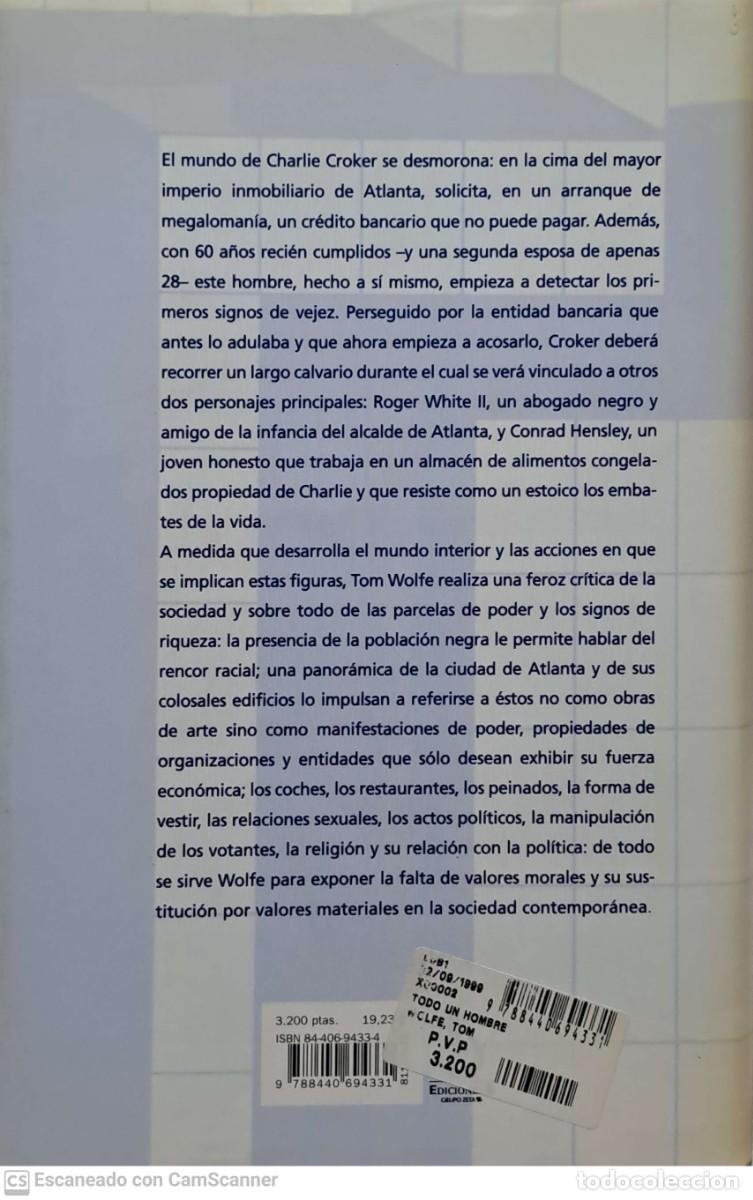 Libros de segunda mano: Todo un hombre - Tom Wolfe - Foto 2