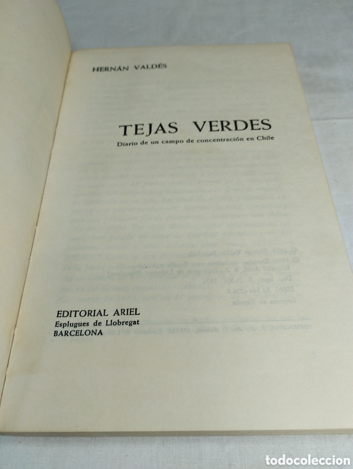 Libros de segunda mano: Tejas verdes. Hern&aacute;n Vald&eacute;s, 1984 - Foto 2
