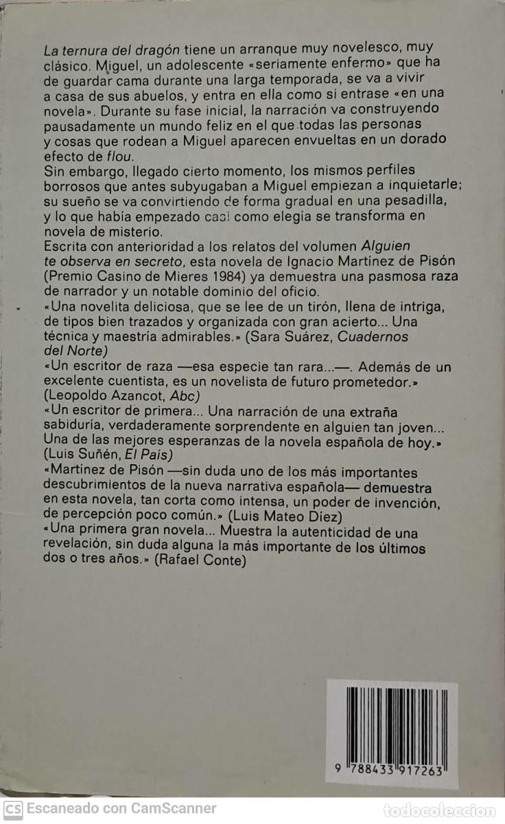 Libros de segunda mano: La ternura del drag&oacute;n - Ignacio Martinez de Pis&oacute;n - Foto 2