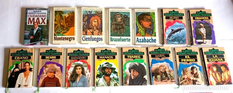 Libros de segunda mano: LOTE DE DIECIOCHO NOVELAS DE ALBERTO VAZQUEZ-FIGUEROA