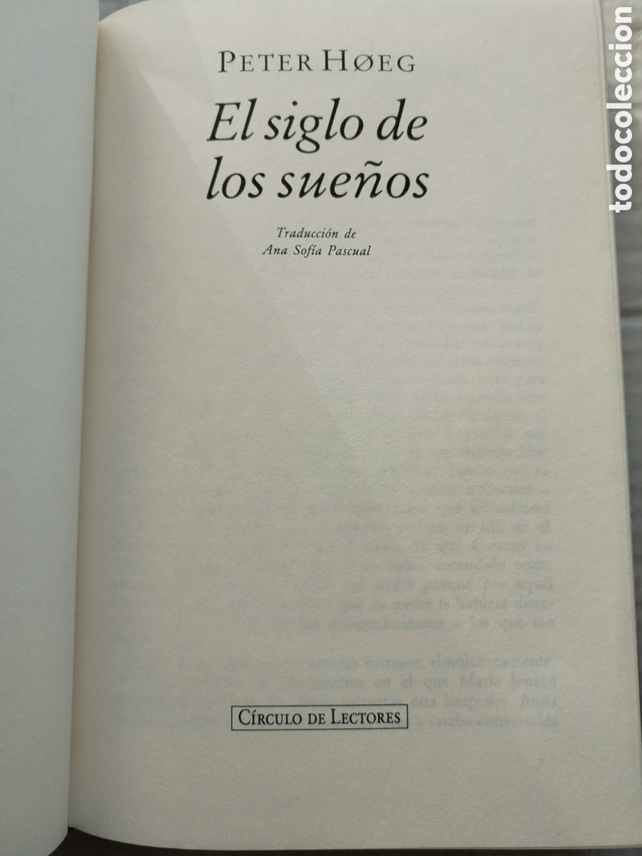 Libros de segunda mano: EL SIGLO DE LOS SUE&Ntilde;OS/PETER HOEG - Foto 2