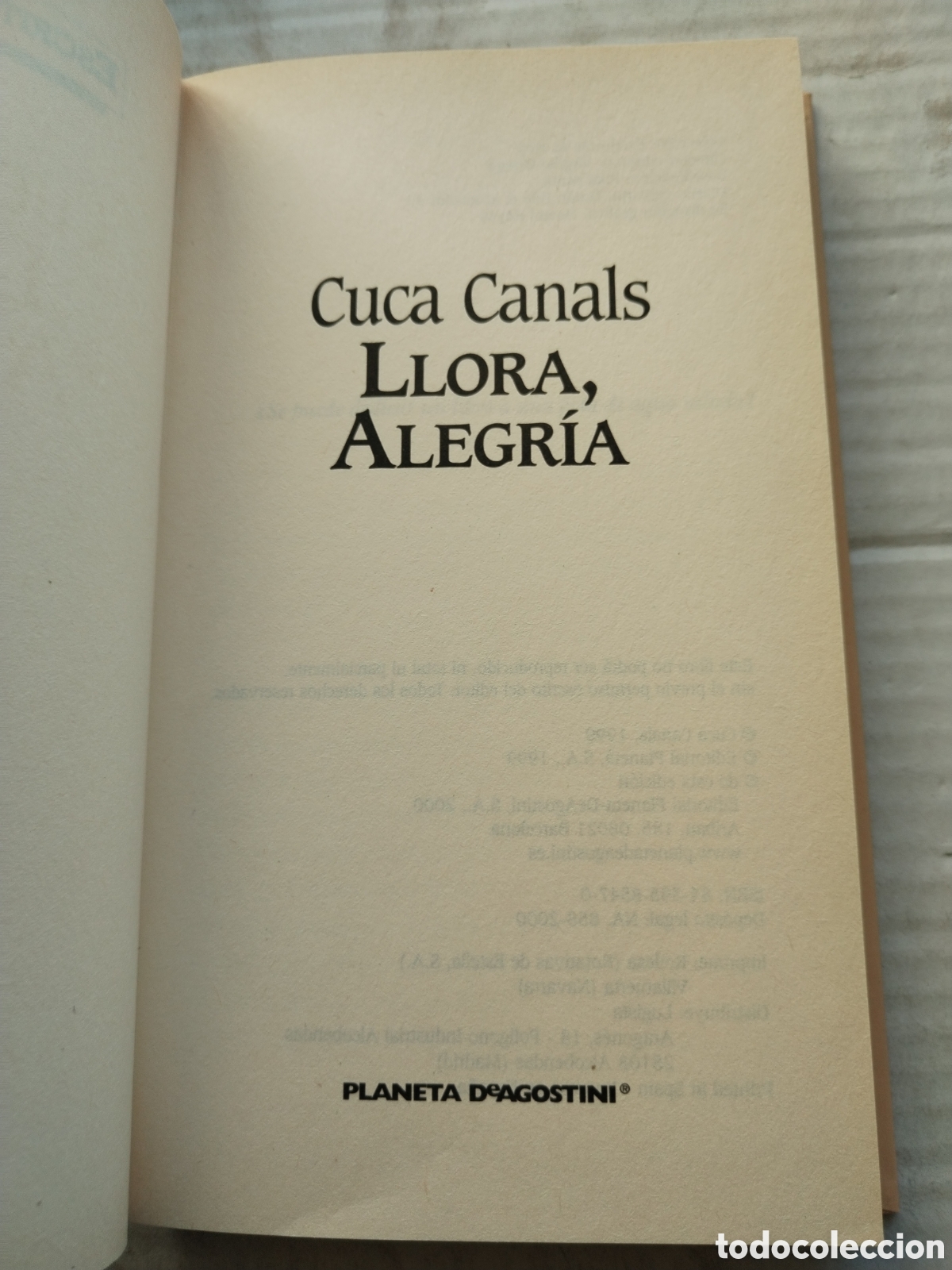 Libros de segunda mano: LLORA ALEGRIA/CUCA CANALS - Foto 2