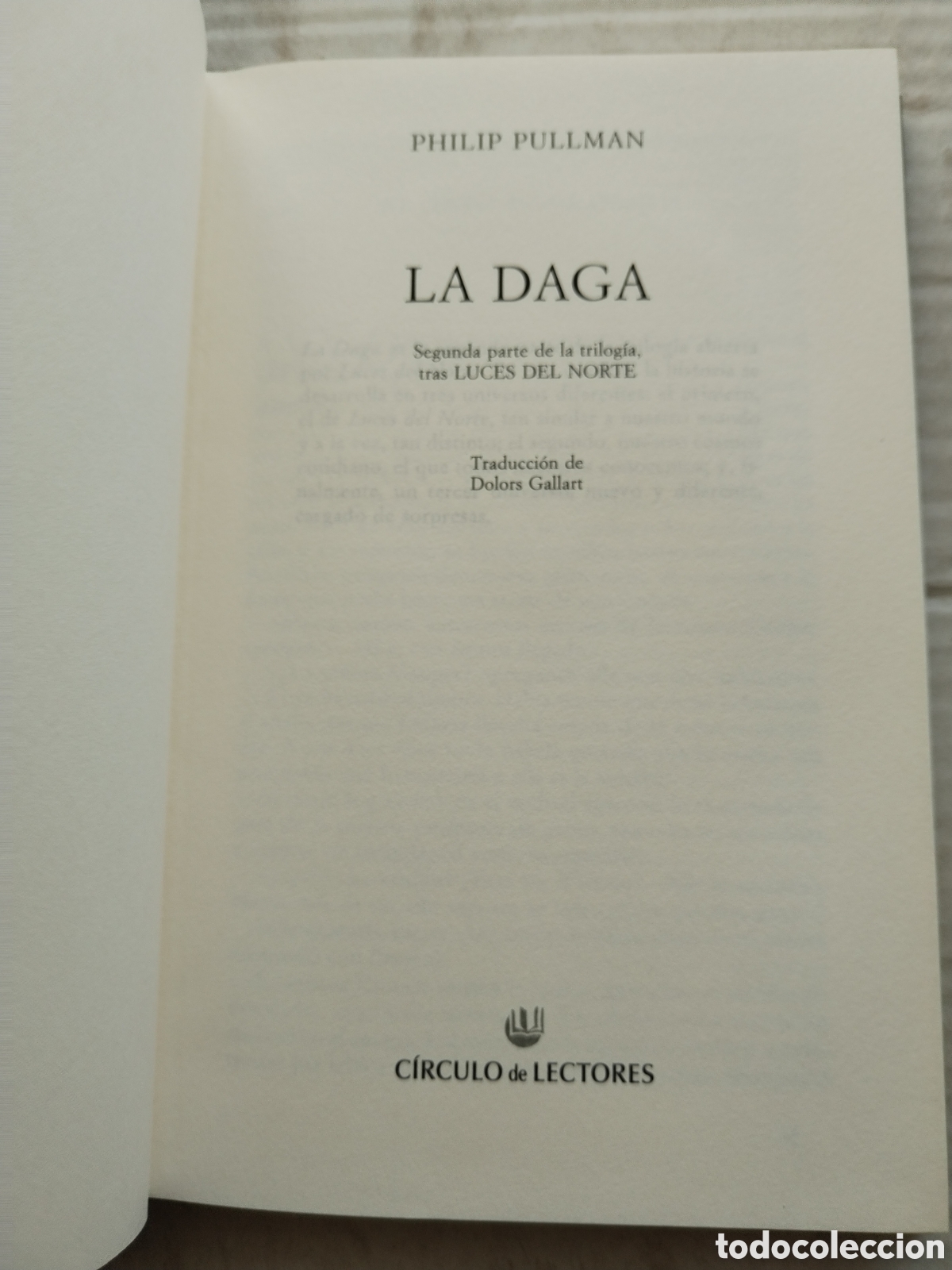 Libros de segunda mano: LA DAGA/PHILIP PULLMAN - Foto 2