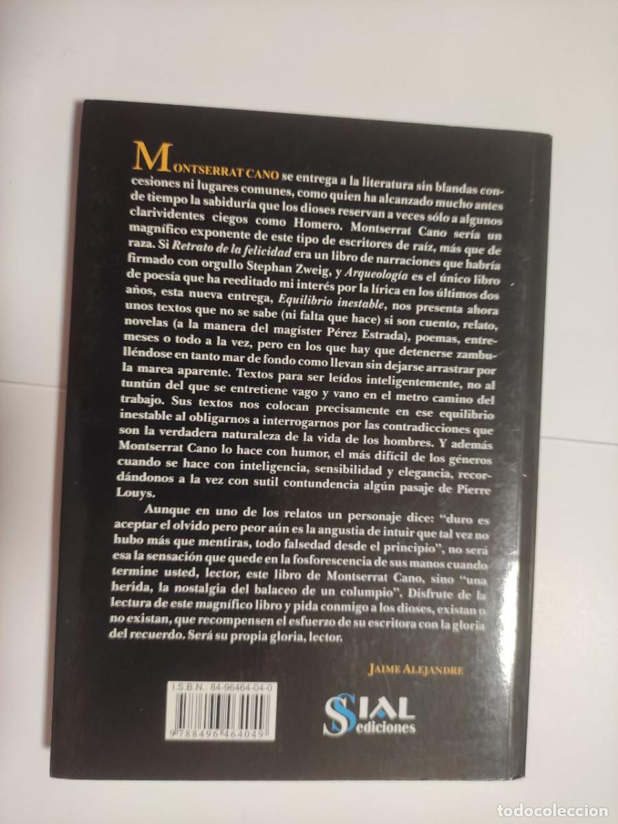 Libros de segunda mano: Equilibrio inestable - Montserrat Cano - Foto 2