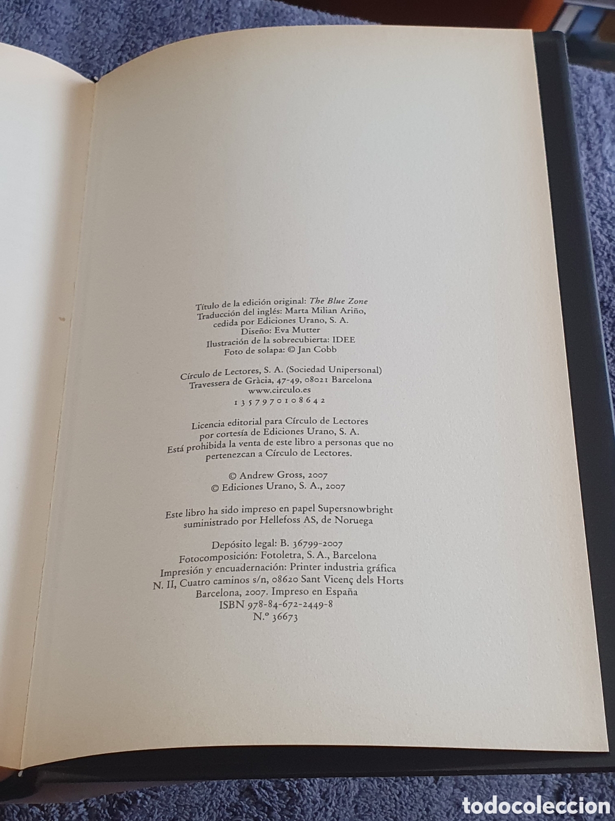 Libros de segunda mano: L2. C&oacute;digo Azul - Andrew Gross, C&iacute;rculo De Lectores. - Foto 8