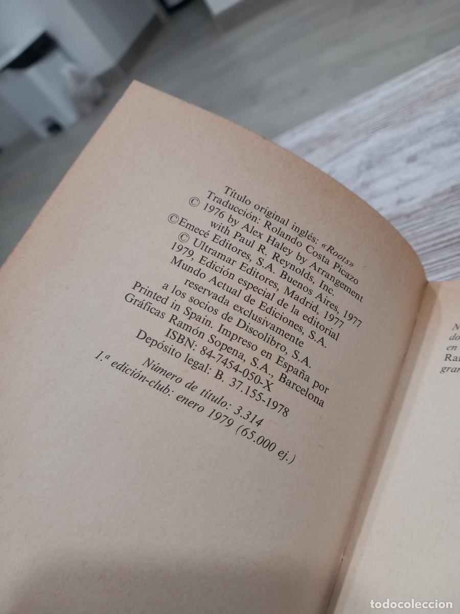 Libros de segunda mano: Libro Raices | Alex Haley | 1978 - Foto 2