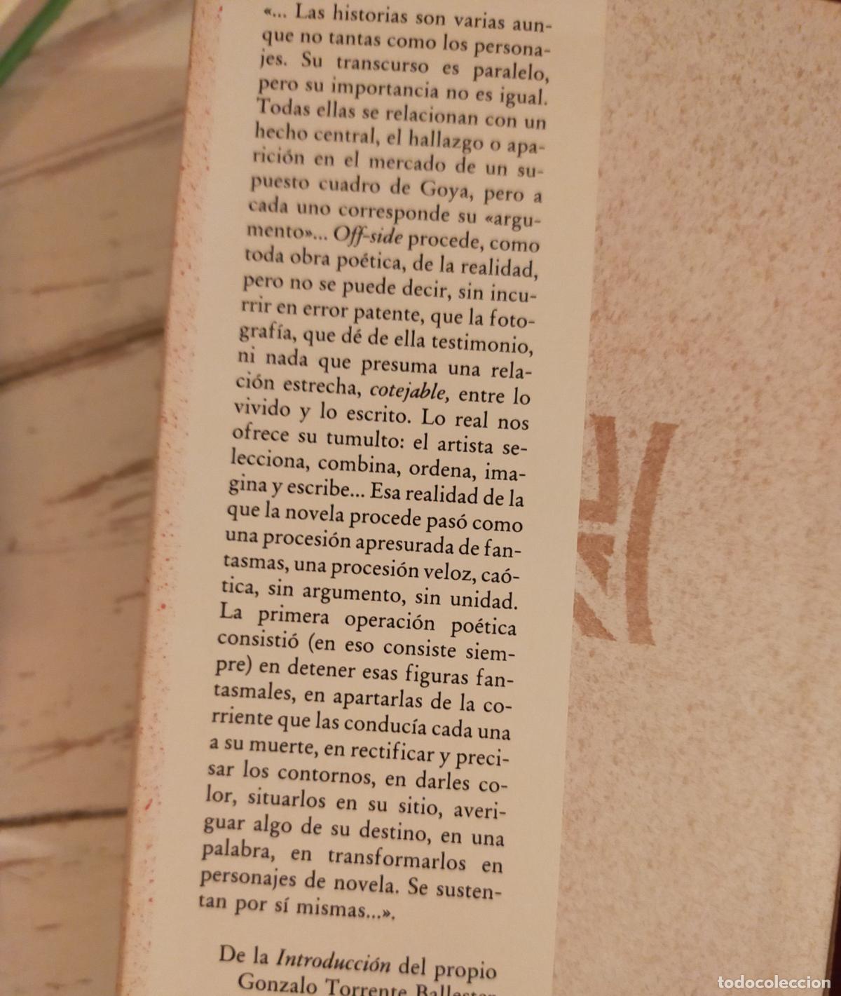 Libros de segunda mano: OFF-SIDE - GONZALO TORRENTE BALLESTER. - Foto 4