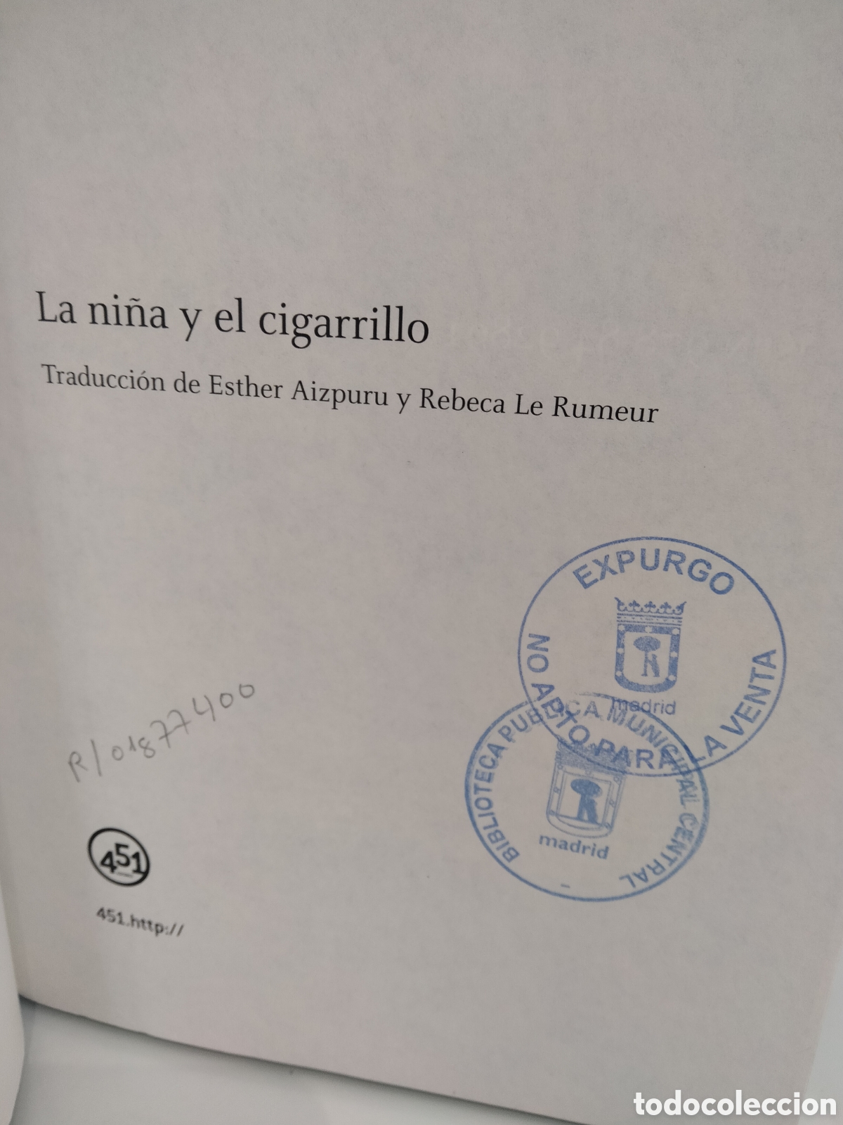 Libros de segunda mano: La ni&ntilde;a y el cigarrillo - Beno&icirc;t Duteurtre - Foto 2
