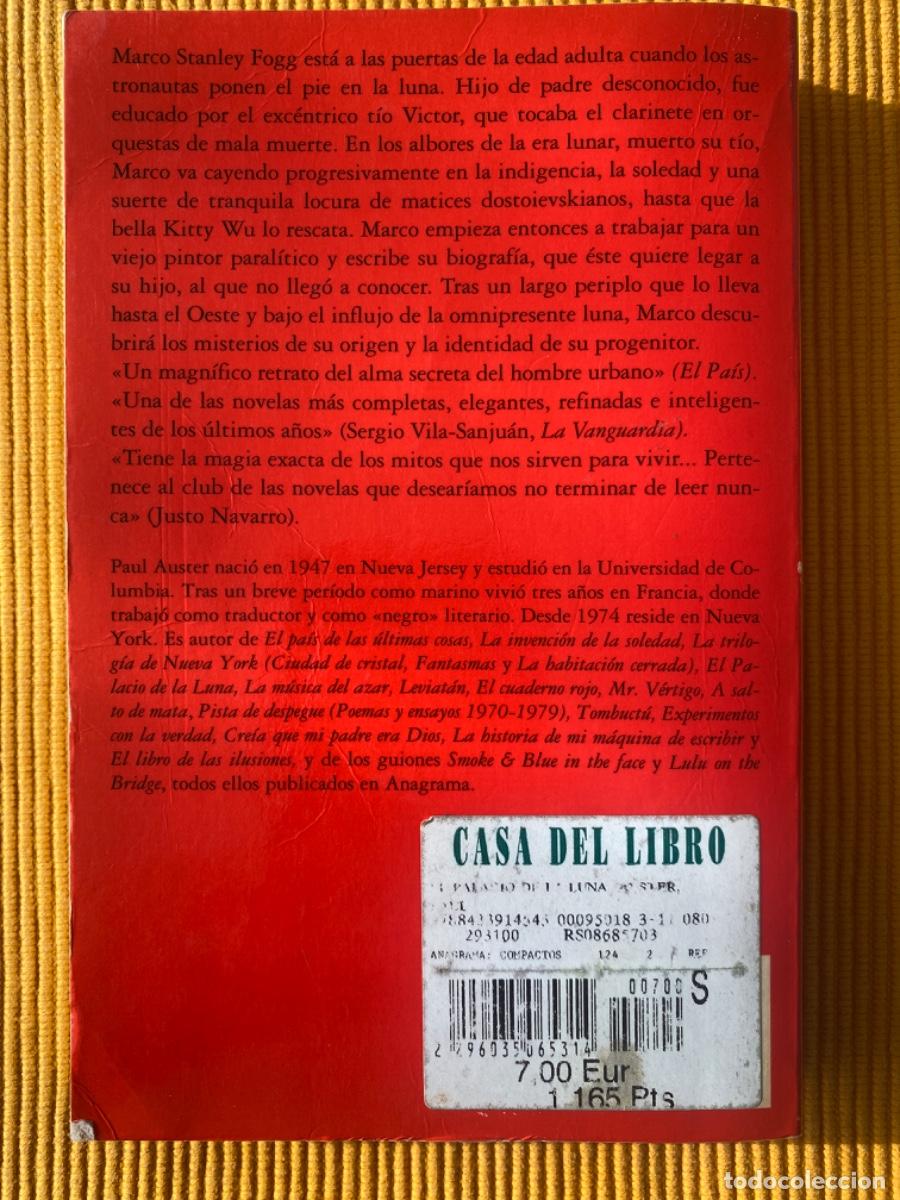 Libros de segunda mano: LIBRO &ldquo;EL PALACIO DE LA LUNA&rdquo;, DE PAUL AUSTER - Foto 2