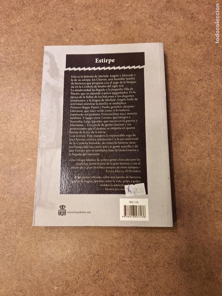 Libros de segunda mano: Estirpe - Marcello Fois - Foto 2