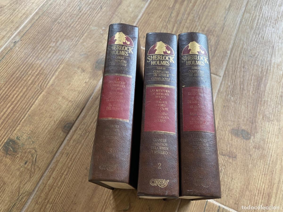 Libros de segunda mano: Obras completas. Sherlock Holmes. Orbis 3 TOMOS - Foto 2