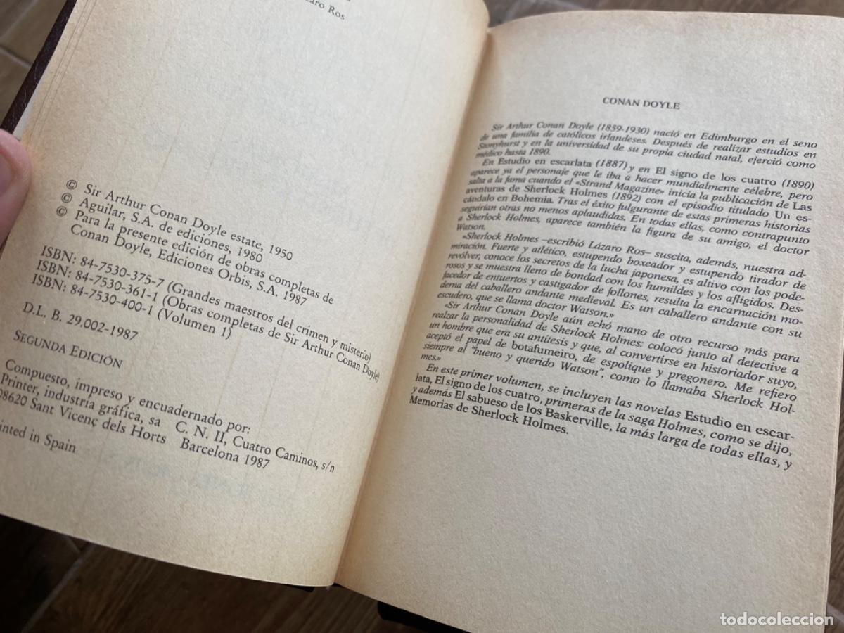 Libros de segunda mano: Obras completas. Sherlock Holmes. Orbis 3 TOMOS - Foto 7