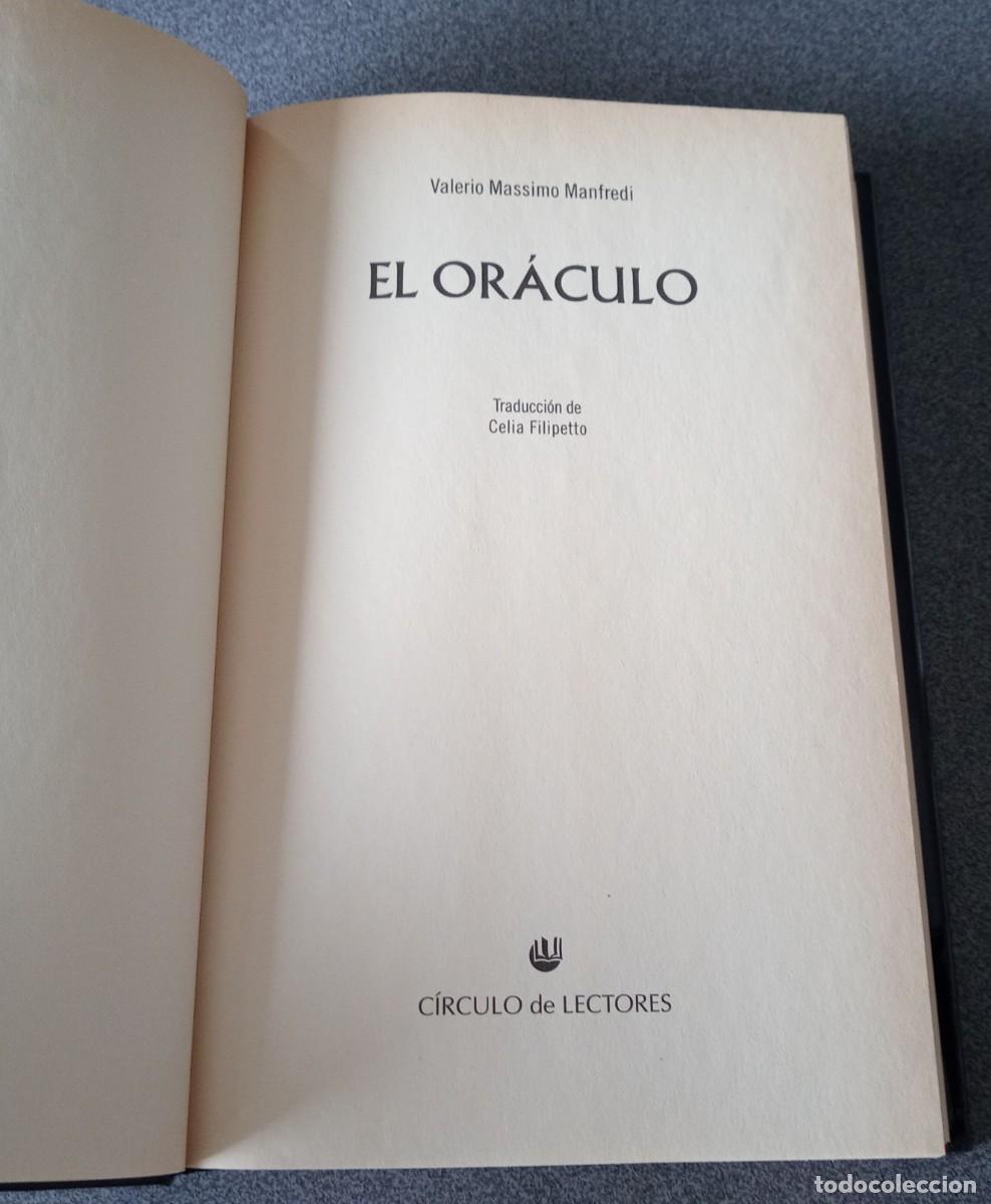 Libros de segunda mano: El Or&aacute;culo Valerio Massimo Manfredi - Foto 3