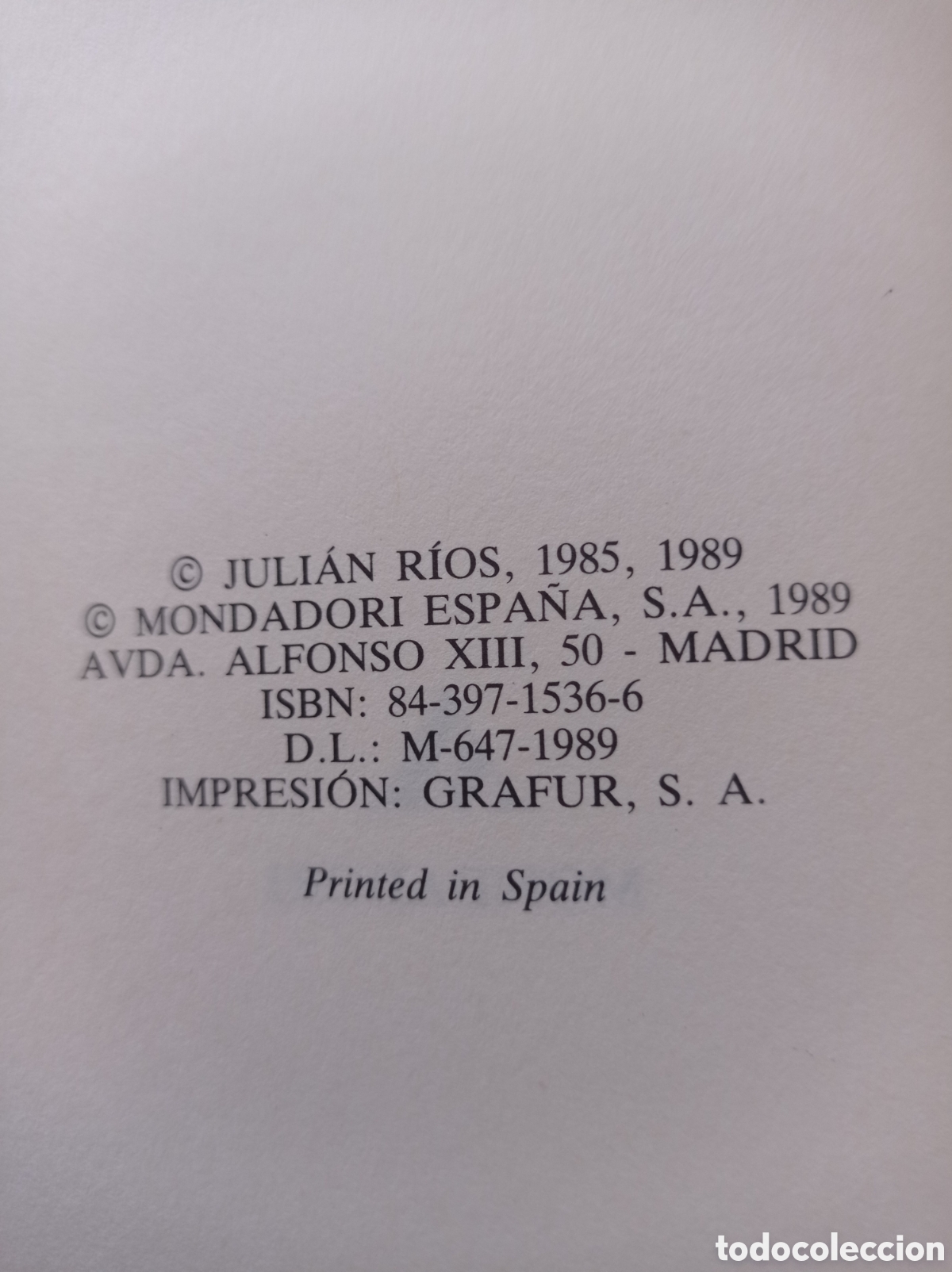 Libros de segunda mano: Juli&aacute;n R&iacute;os - Poundemonium - Foto 3