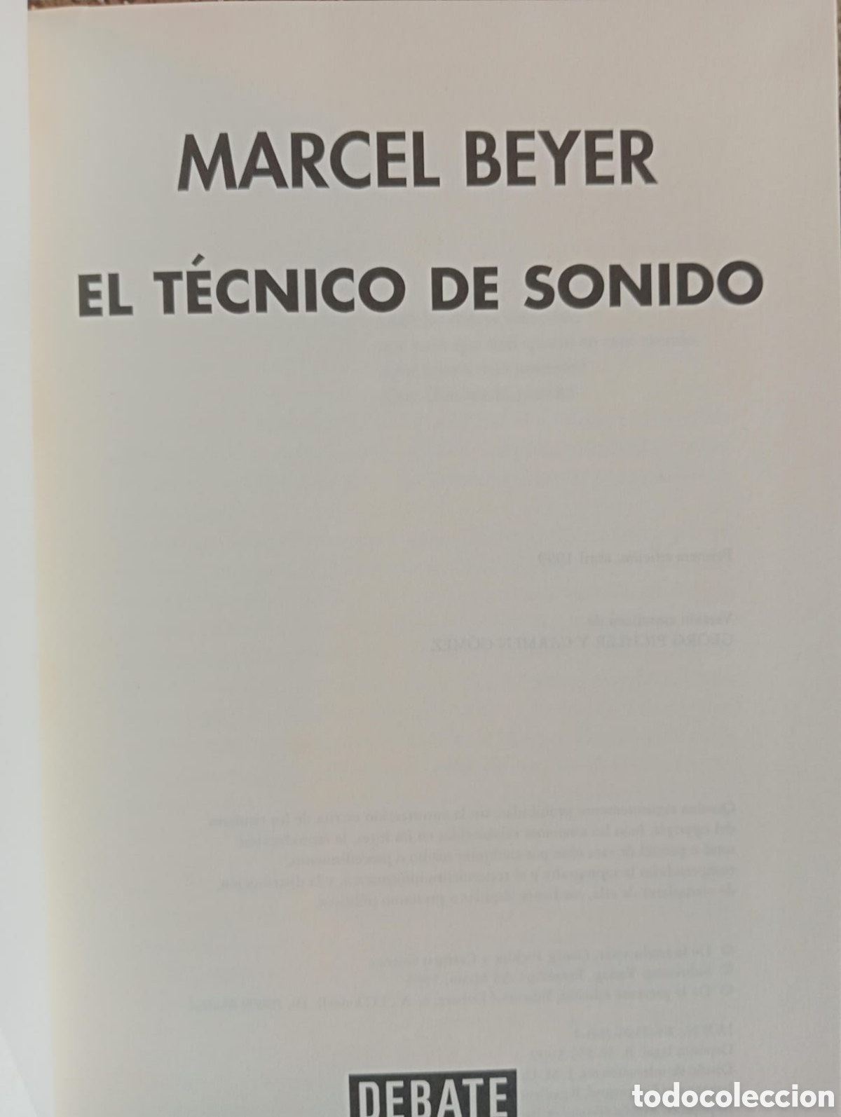 Libros de segunda mano: EL TECNICO DE SONIDO / MARCEL BEYER - Foto 3