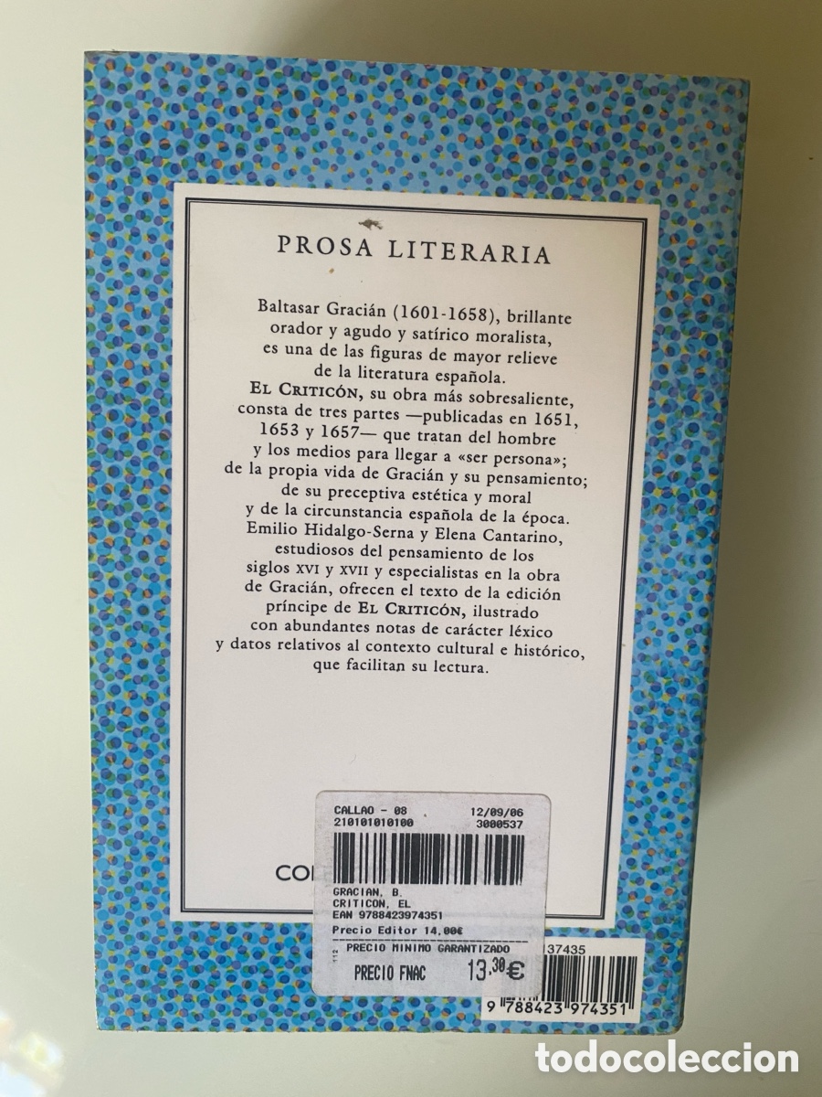 Libros de segunda mano: El Critic&oacute;n - GRACI&Aacute;N, Baltasar - Foto 2