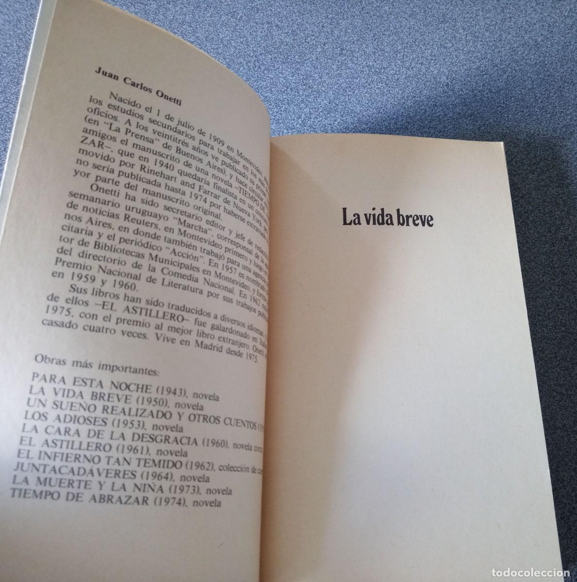 Libros de segunda mano: La Vida Breve Juan Carlos Onetti - Foto 4