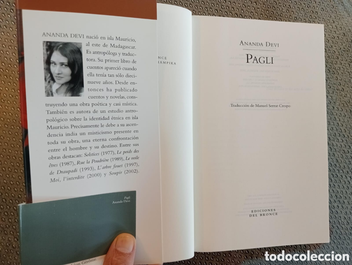 Libros de segunda mano: Pagli / Ananda Devi. Ediciones del Bronce - Foto 2