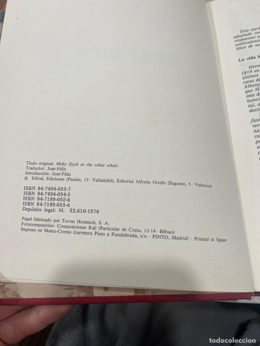 Libros de segunda mano: Libro Moby Dick | Herman Melville | 1976 - Foto 3