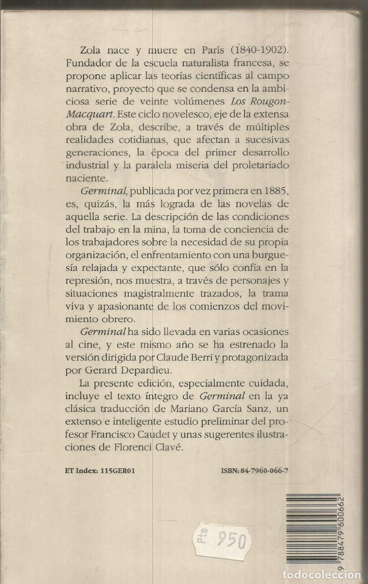 Libros de segunda mano: EMILE ZOLA. GERMINAL. EDICIONES DE LA TORRE - Foto 2