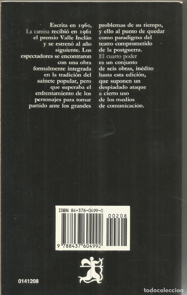 Libros de segunda mano: LAURO OLMO. LA CAMISA. EL CUARTO PODER. CATEDRA - Foto 2