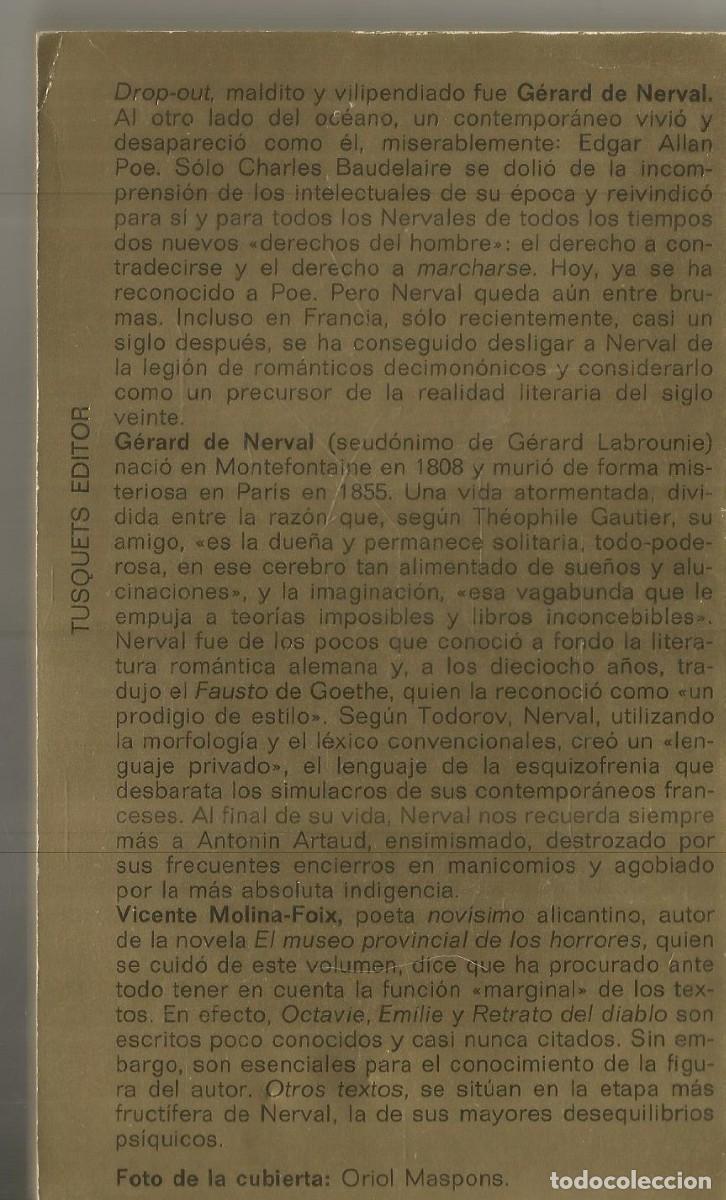 Libros de segunda mano: GERARD E NERVAL. PANDORA. TUSQUETS - Foto 2