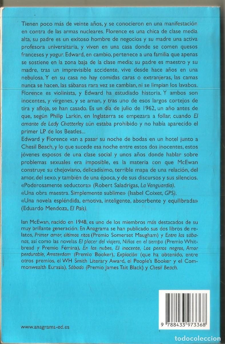 Libros de segunda mano: IAN McEWAN. CHESIL BEACH. ANAGRAMA - Foto 2
