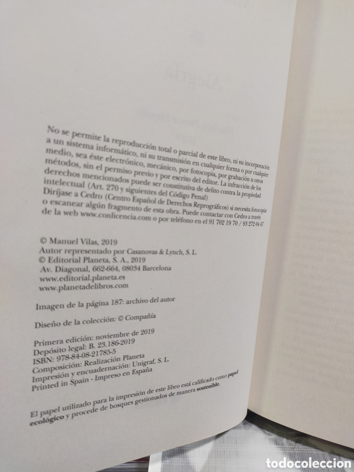 Libros de segunda mano: ALEGR&Iacute;A - MANUEL VILAS - Foto 5