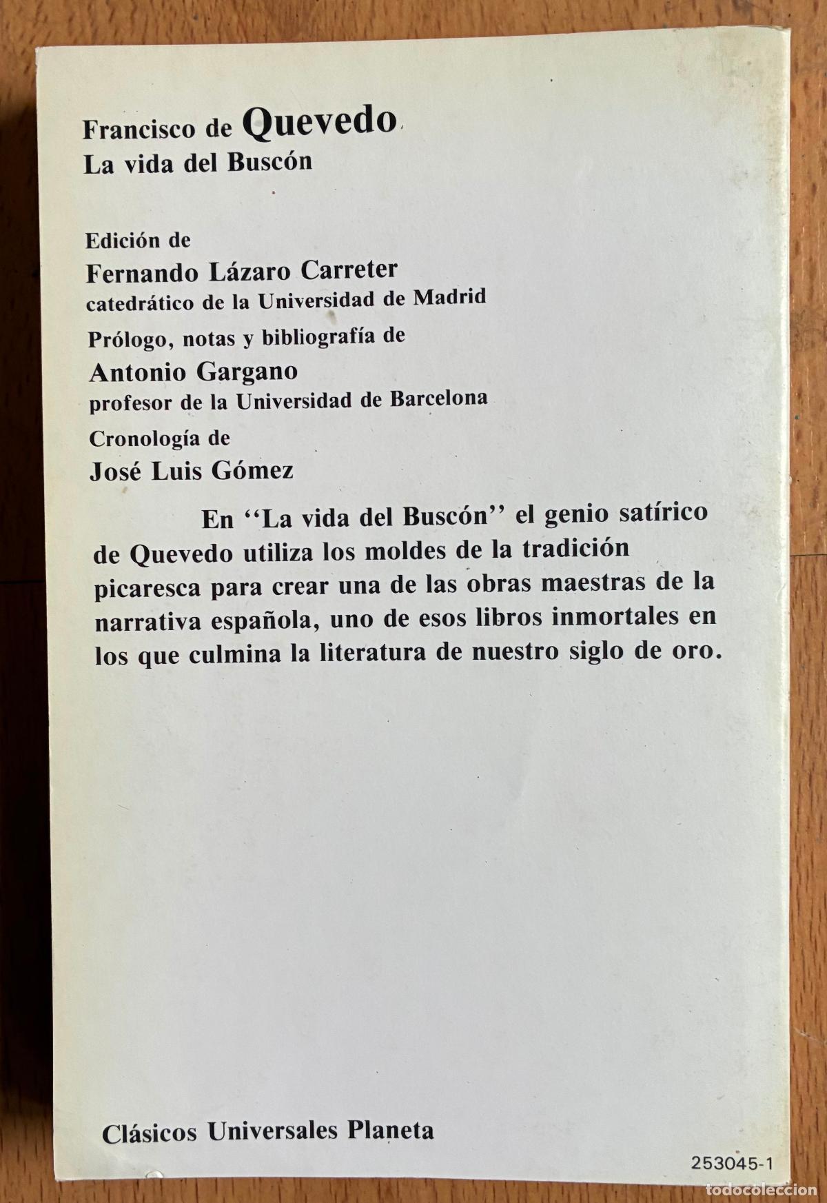Libros de segunda mano: LA VIDA DEL BUSCON, Francisco de Quevedo - Foto 2