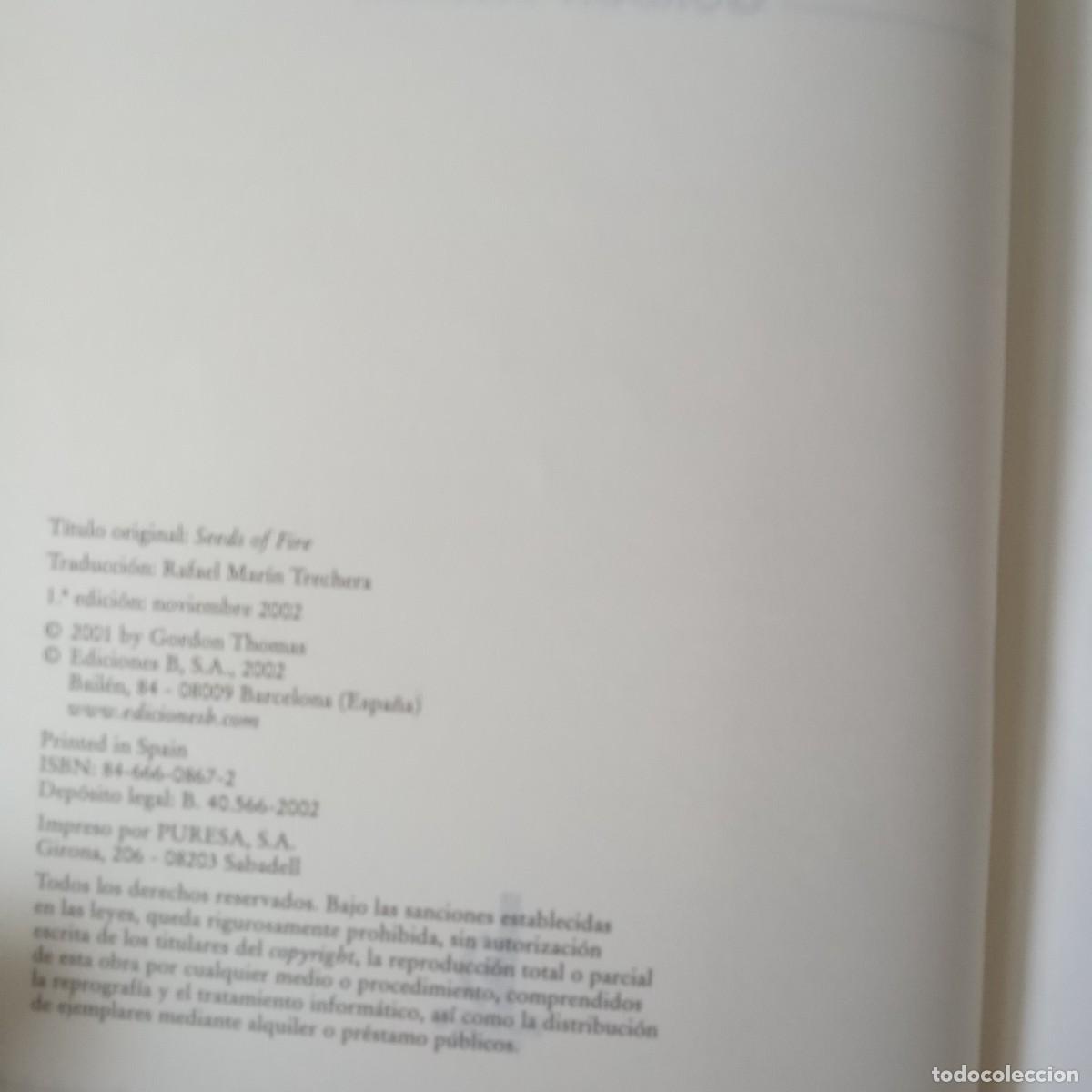 Libros de segunda mano: SEMILLAS DE ODIO Gordon Thomas EDICIONES B, S.A. - Foto 2
